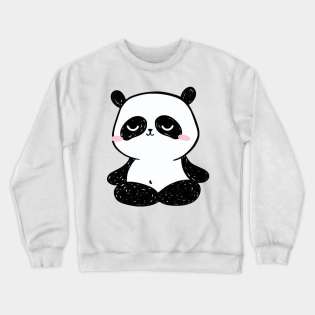 Meditation Panda Crewneck Sweatshirt by zaher97